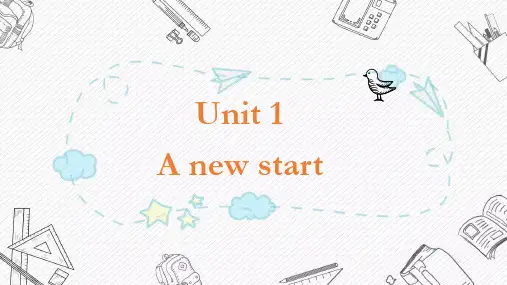 Unit1ANewStartStartingoutUnderstandingideas课件-高中英语