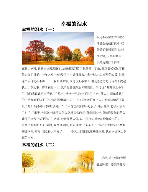 幸福的泪水(共10篇)