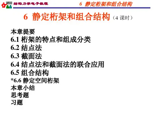结构力学 06静定桁架和组合结构--习题.