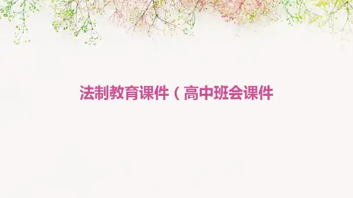 法制教育课件(高中班会课件)