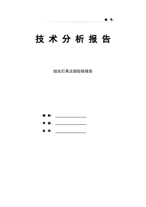 汽车-某车组合灯具法规校核报告