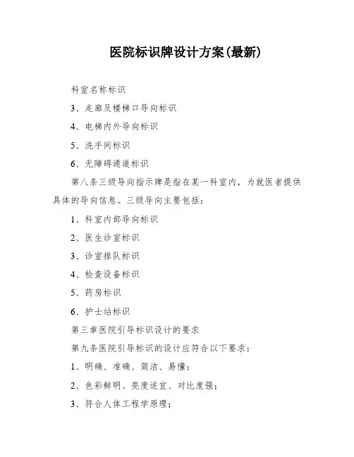 医院标识牌设计方案(最新)