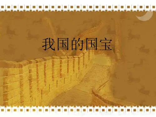 五年级下册品德与社会课件-3.2我国的国宝 ｜人教新课标 (共13张PPT) PPT
