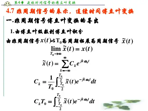 非周期信号的傅里叶变换