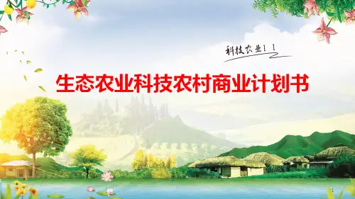 三农经济生态农业管理科技农村商业计划书图文PPT课件