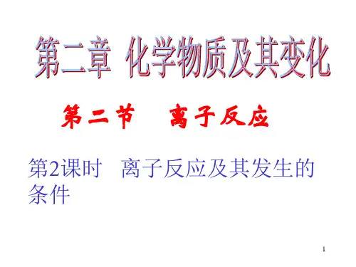 第二节《离子反应(第二课时)》PPT课件