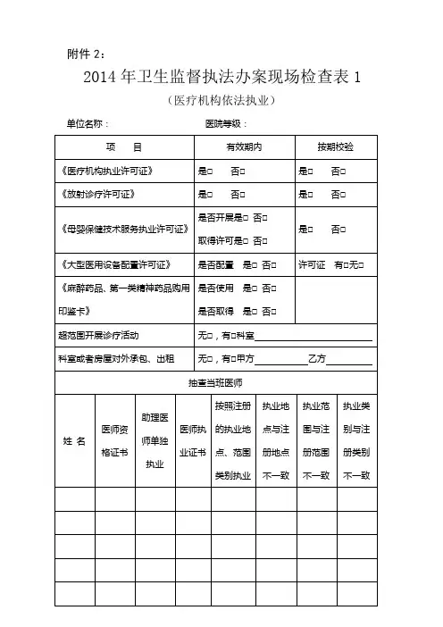 执法办案检查表21