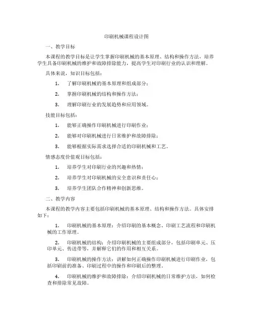 印刷机械课程设计图
