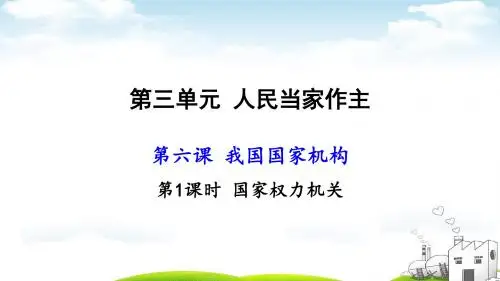 新教材道德与法治人教版八下第六课第一框国家权力机关
