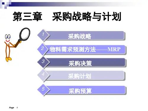 第三章  采购战略及计划PPT课件