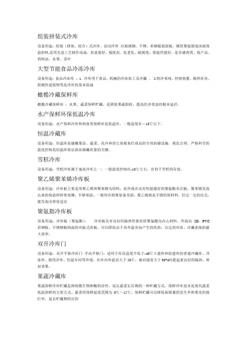 组装拼装式冷库