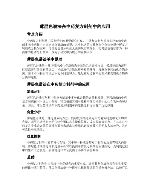 薄层色谱法在中药复方制剂中的应用