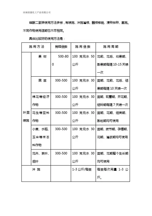 磷酸二氢钾怎么用最好