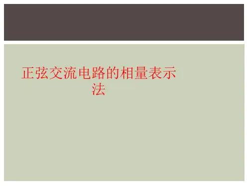 正弦交流电路的相量表示法