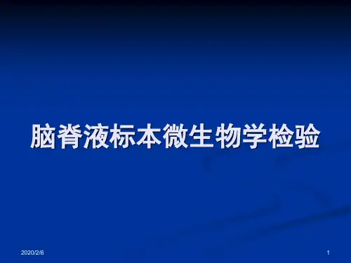 脑脊液标本的微生物学检验