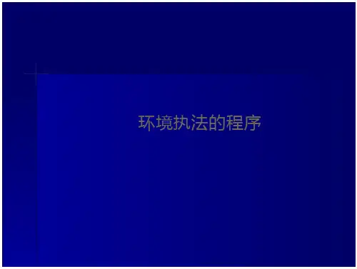 环境执法的程序
