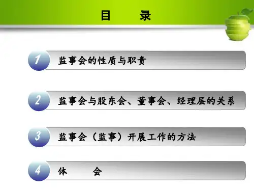 监事会职责与监事职责简述PPT课件