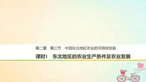 2018_2019版高中地理第二章区域可持续发展第三节课时1东北地区的农业生产条件及农业发展课件湘教版必修3