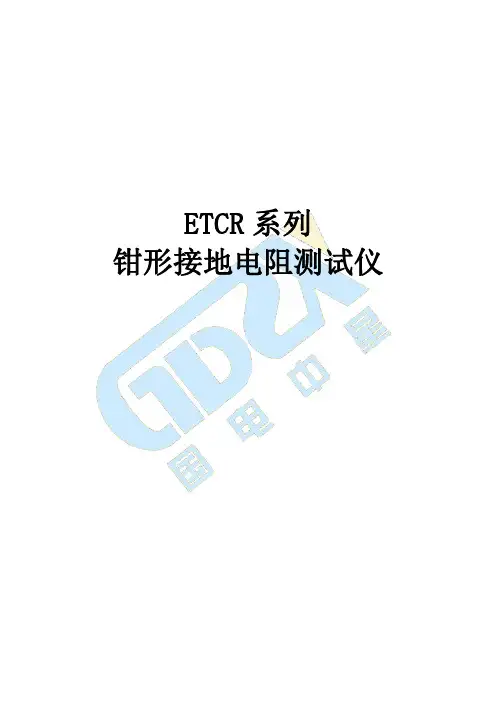 ETCR系列钳形接地电阻测试仪用户手册说明书