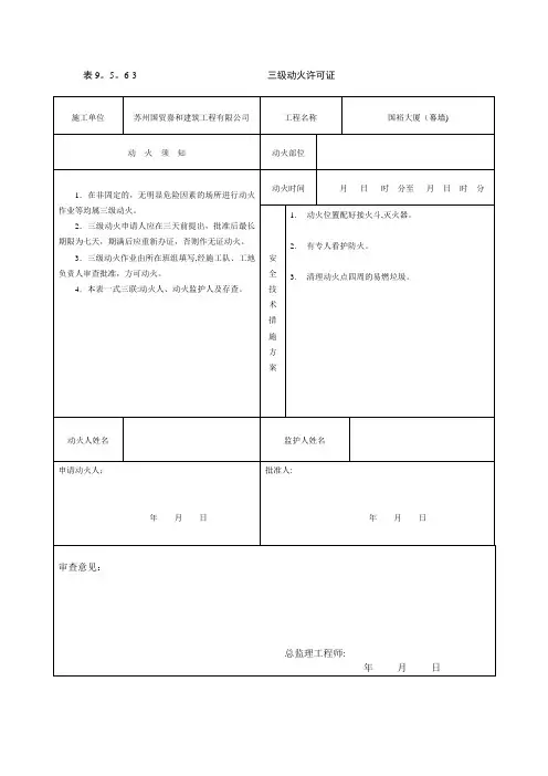 江苏省三级动火证