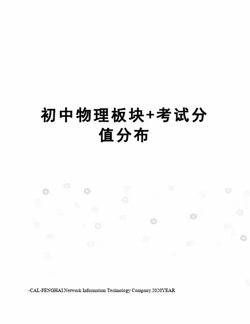 初中物理板块+考试分值分布