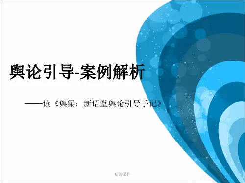 舆论引导案例解析