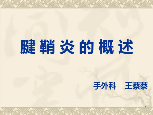 腱鞘炎-蔡蔡PPT课件
