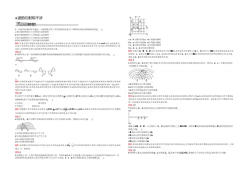 2021-2022高二物理人教版选修3-4课后作业：12.4 波的衍射和干涉 Word版含解析