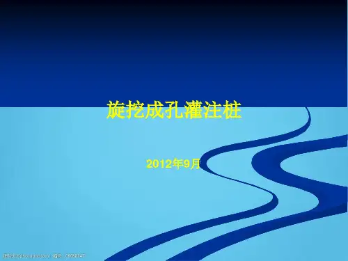 [最新]旋挖成孔灌注桩施工详解培训讲义