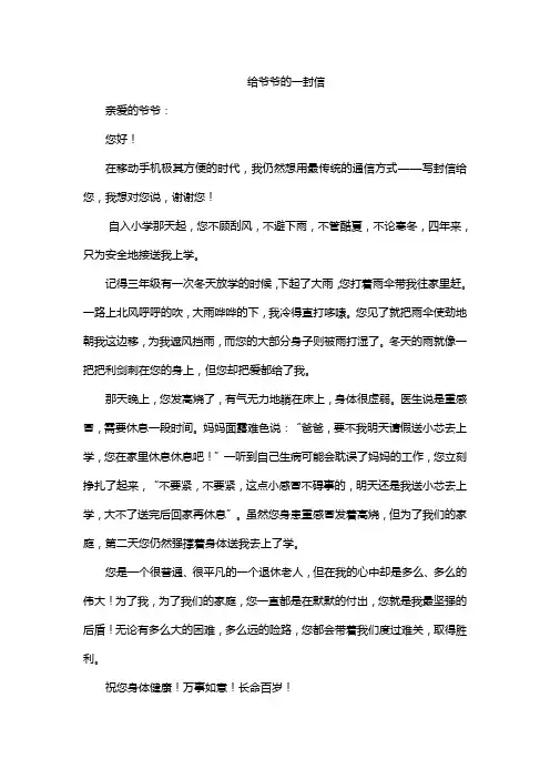 给爷爷的一封信 