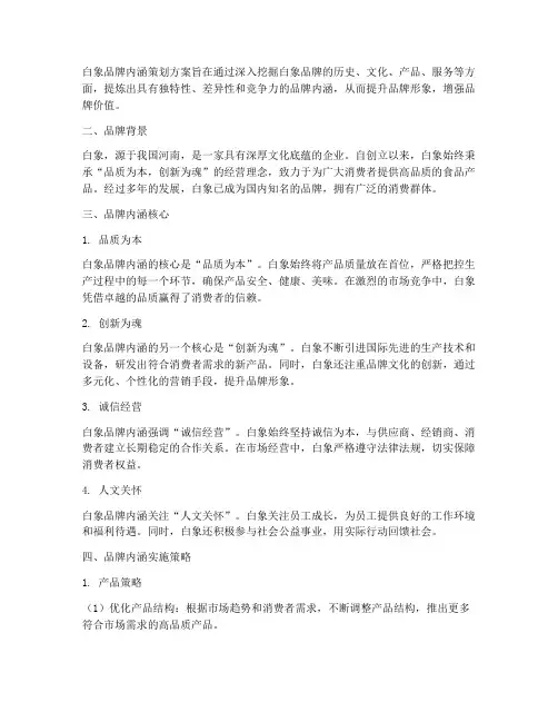 白象品牌内涵策划方案