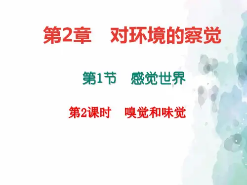 浙教版-科学-七年级下册-课件：2.1.2  嗅觉和味觉(共16张PPT)