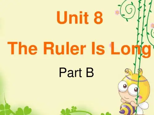 陕旅版三年级英语下册课件Unit 8 The Ruler Is Long part B课件1