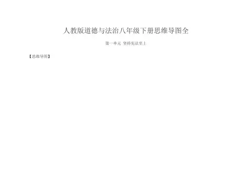 人教版道德与法治八年级下册主要知识与思维导图