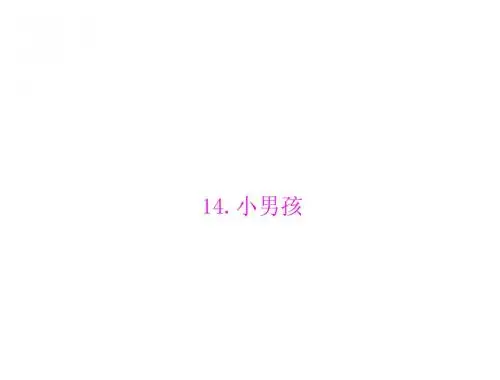 初三语文复习第4单元 14.小男孩 优质课件(语文版九下)