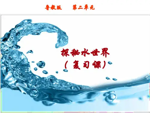 化学第二单元《探秘水世界》复习课件