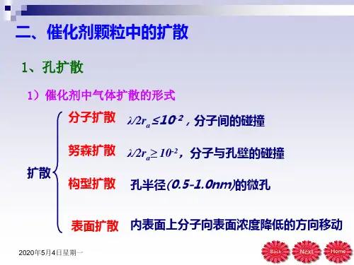 第五章第二节 催化剂颗粒中的扩散