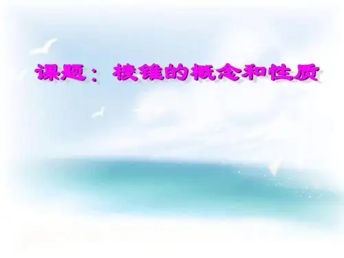 棱柱与棱椎的概念和性质PPT教学课件