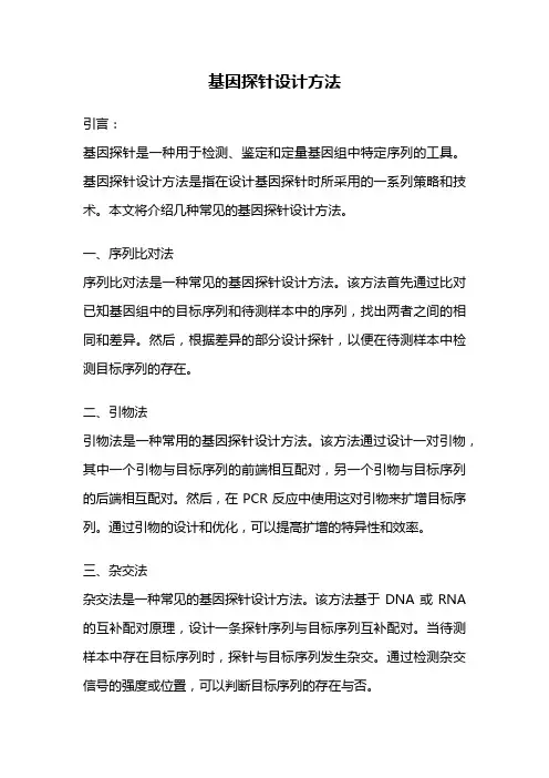 基因探针设计方法