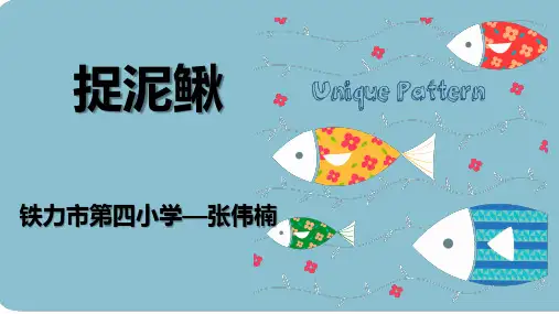 音乐人教版(简谱)三年级上册《唱歌 捉泥鳅》课件公开课 (3)