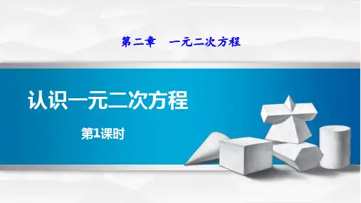 北师大版初中九年级上册数学 《认识一元二次方程》一元二次方程PPT(第1课时) 