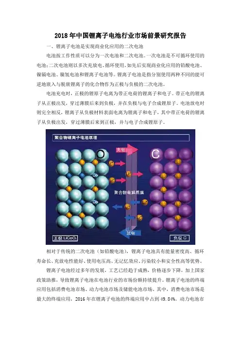 2018年中国锂离子电池行业市场前景研究报告