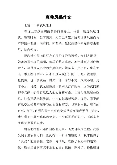 真我风采作文