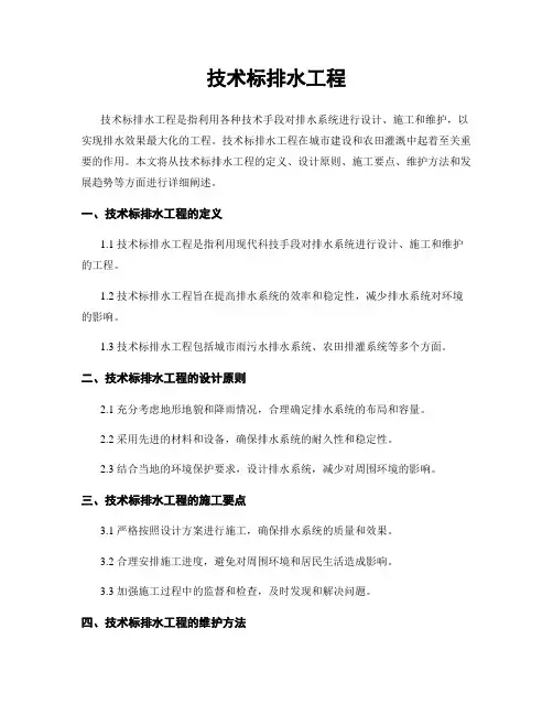 技术标排水工程