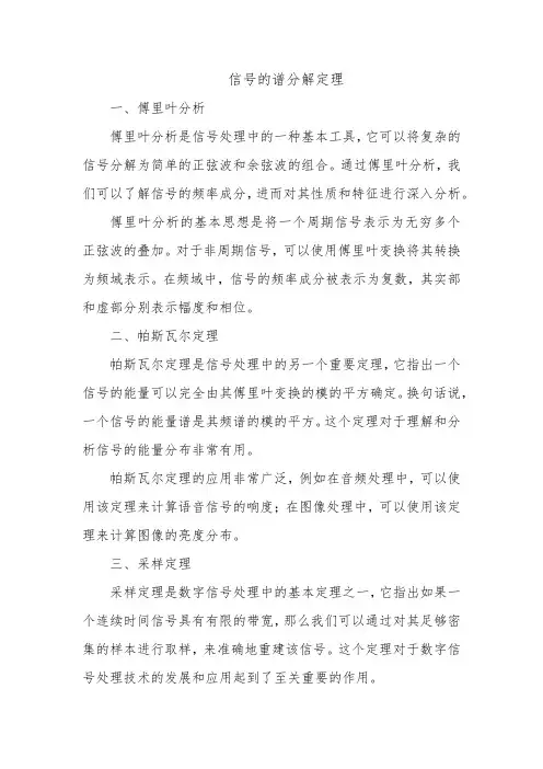 信号的谱分解定理