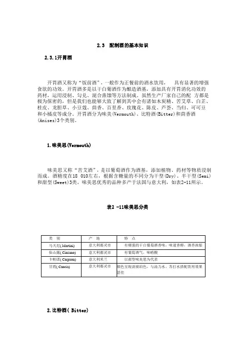 配制酒的基本知识