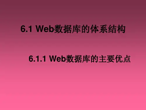 高级数据库技术-第6章_Web数据库_PPT课件