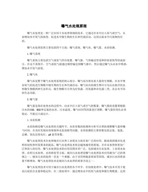 曝气水处理原理