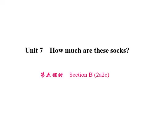 七年级英语上册(人教版)课件：Unit 7 第五课时 Section B (2a2c)