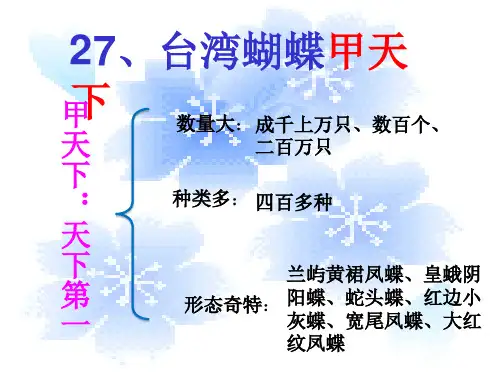 台湾蝴蝶甲天下-分析